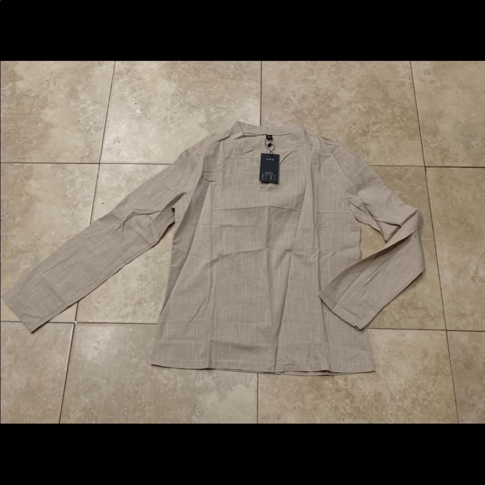 NWT tan linen tunic 38” chest